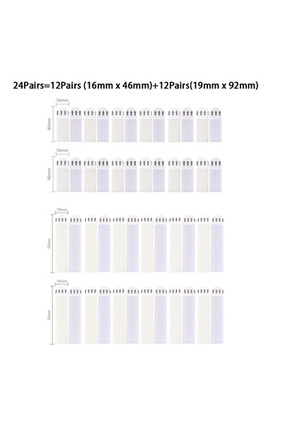 Choice 24Pairs 16 and 19mm 4/12/24Pairs Picture Hanging Strips Frame Heavy Du...