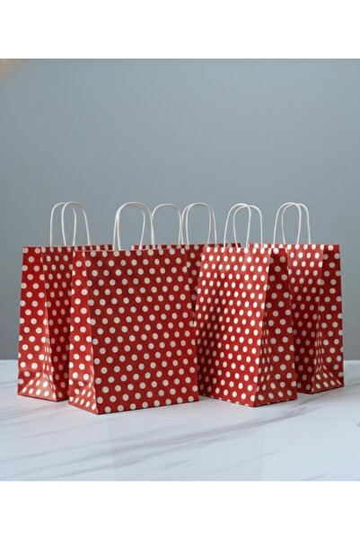 aybaş kağıtçılık 1.Kalite 18x24 Cm (25 Adet) Kırmızı Renk Beyaz Benekli Kraft...