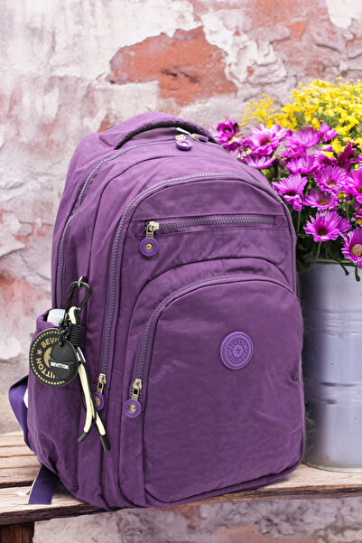 betto's Водостійкий унісекс шкільний рюкзак Фіолетовий щоденний шкільний рюкз...