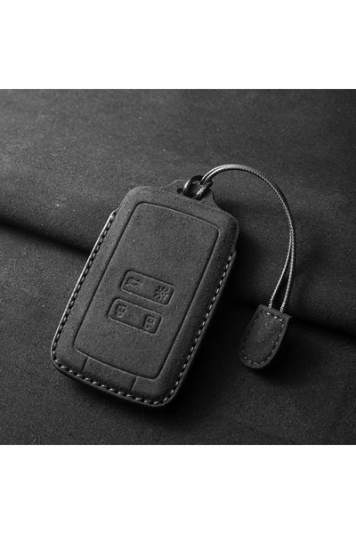 Choice غطاء مفتاح سيارة من الجلد الرمادي لسيارات رينو كابتور، كوليوس، كادجار،...