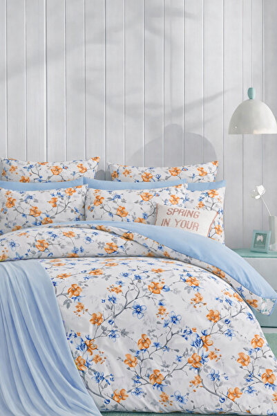 İQON Set cuvertură de pilota cu cearșafuri duble BRANCH BLUE