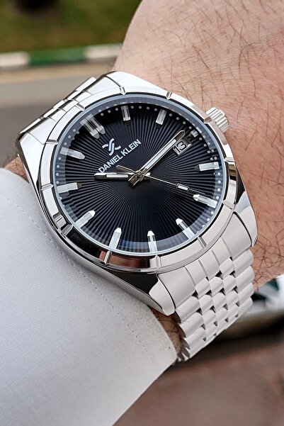 Daniel Klein Functional Men's Wrist Watch with Black Dial Gray Color Adjustab...