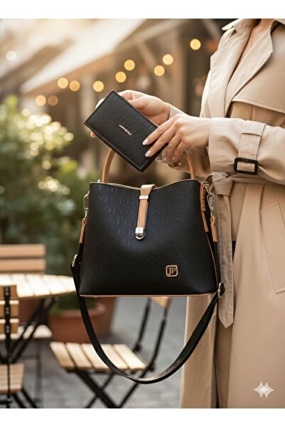 Just Polo مجموعة من قطعتين من حقيبة يد وكتف نسائية من جاست بولو باللون الأسود...