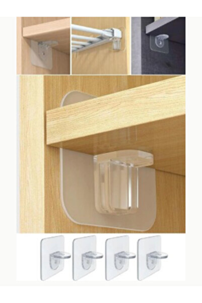 mucit home Yapışkanlı Raf Yapıcı 4'Lü Klips