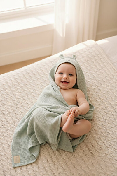 MİNİ MİMOZA YENİ DOĞAN BEBEK BANYO HAVLUSU