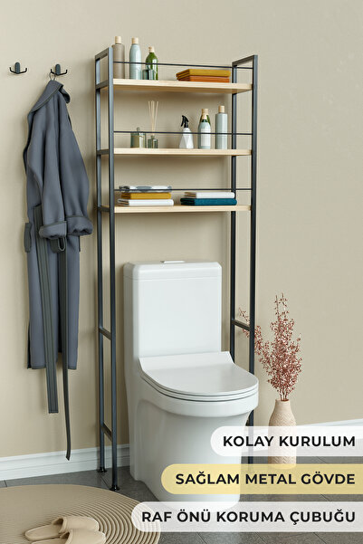 Hediyeler Kapında Klozet Üstü Banyo Düzenleyici Raf Kolay Kurulum ve Bariyerl...