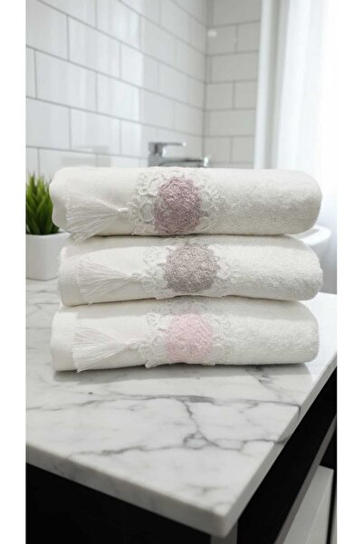 Fiesta 3-Piece Bamboo Lace Hand & Face Towel 50X90