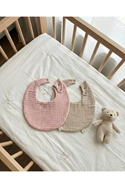 Boho Piccolo Oval 2-Piece 100% Cotton Muslin Baby Bib / Collar / Drool Bib