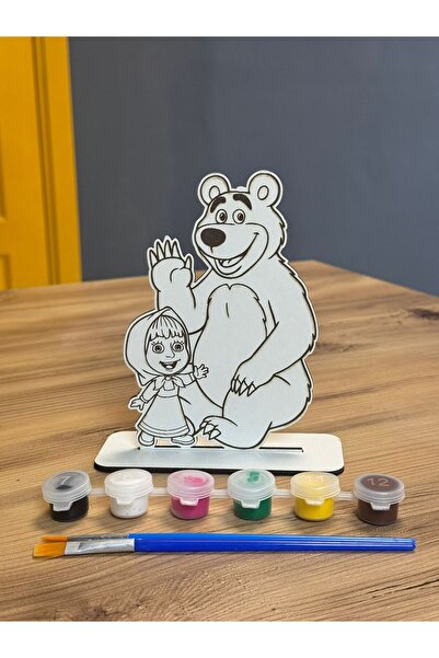 GKCREATİVE.CO Maşa ile Koca Ayı Boyama Seti