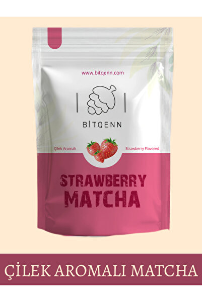 BİTQENN Çilekli Matcha Çayı / Tozu 50 gr