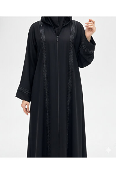 Nasa عباية سوداء انيقة و مميزة