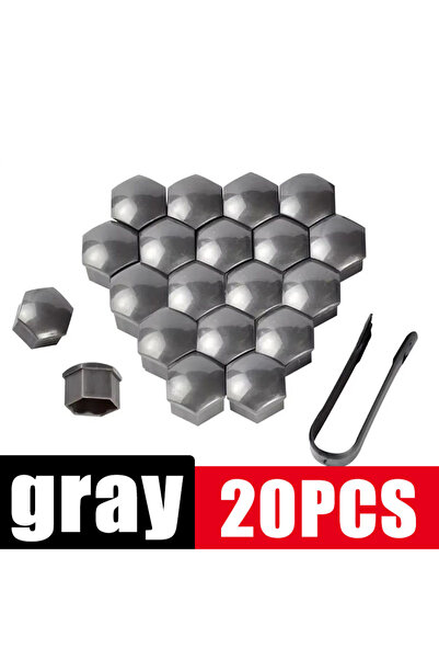 Choice29 أغطية صواميل عجلات السيارات الجديدة مقاس 17/19/21 مم، رمادية اللون، ...