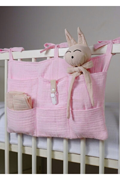 Joyous Mom Kids Bebek Beşik Yanı Organizer 6 Cepli Pratik Çocuk Yatak Yanı Or...