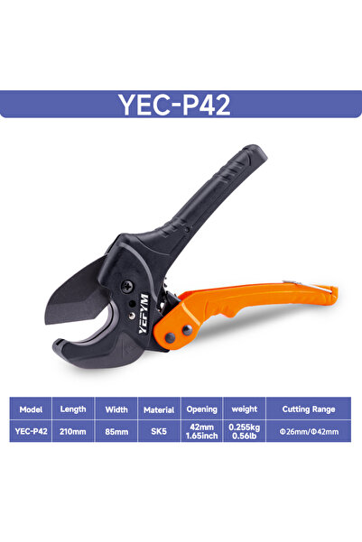 Choice قاطع أنابيب PVC ذو سقاطة YEC-P42، يقطع أنابيب PEX وPVC وPPR والخراطيم ...