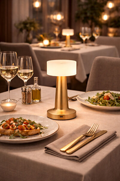 Apliqa Retus Antique Rechargeable Touch Dimmable 3 Color Table Lamp 7 Hours w...