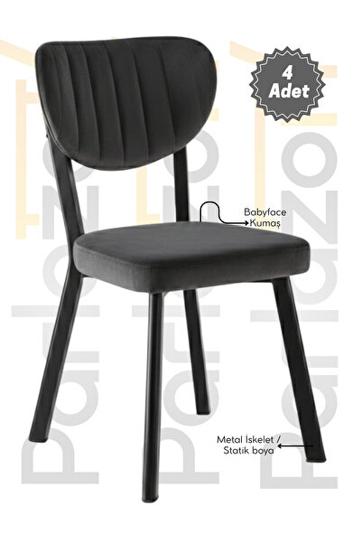 Parlazonhome Elfin Mutfak Sandalyesi Yemek Odası Bahçe Balkon Otel Restoran K...