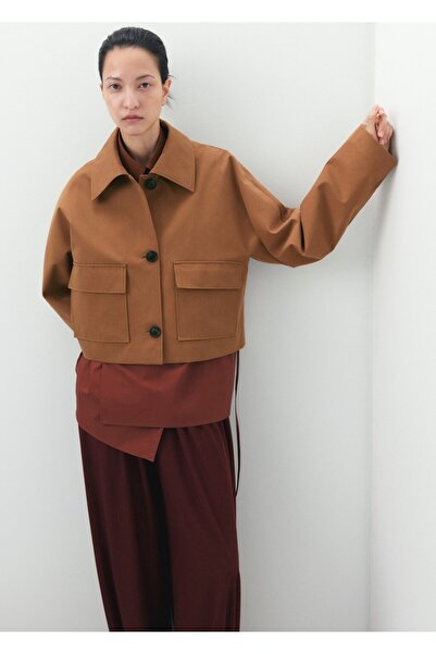 MANGO Woman Cepli pamuklu ceket