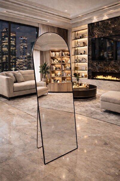 CLNK SİYAH Metal Çerçeveli 180x60 Hafif Tasarım Kırılıma karşıtı Ayaklı Boy A...