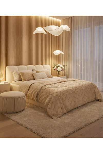 FoamZone Turkish Jacquard Winter Quilt Set, 6 Pieces, 100% Cotton