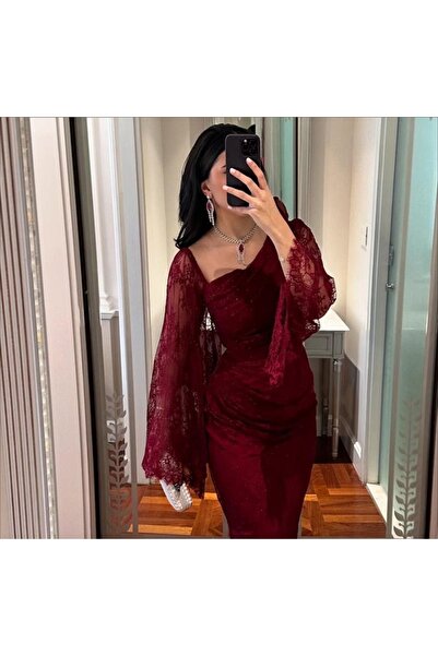 Prestige dresses Burgundy lace dress