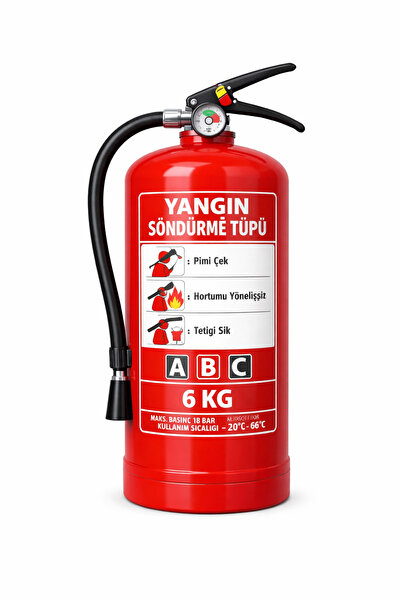 Genel Markalar Yangın Tüpü 6 Kg ABC Tozlu dolap