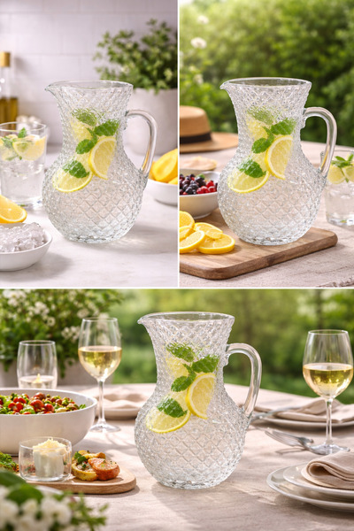 OEM Diamond glass carafe 1500ml