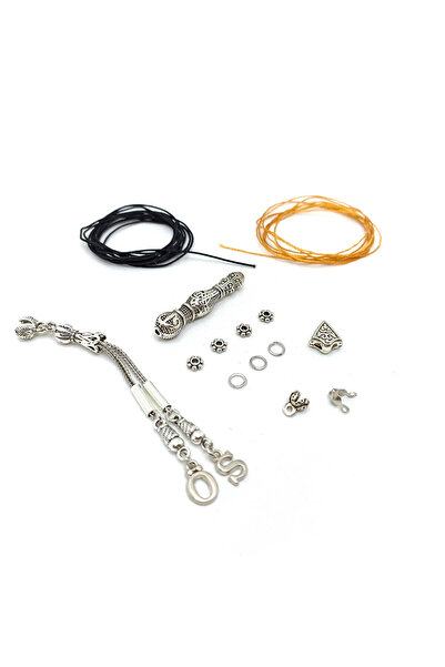 Selderesi Harfli Tesbih Yapımı Için Püskül Imame Durak Üçgen Seti Tüm Takım M...