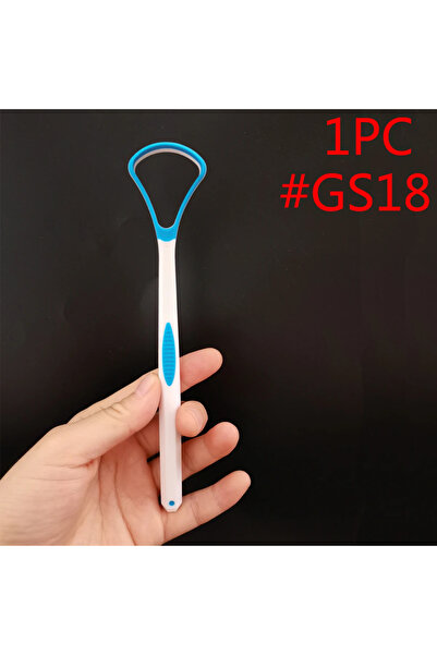 Choice مكشطة لسان زرقاء واحدة، فرشاة تنظيف فموية بلاستيكية محمولة للسان، أداة...