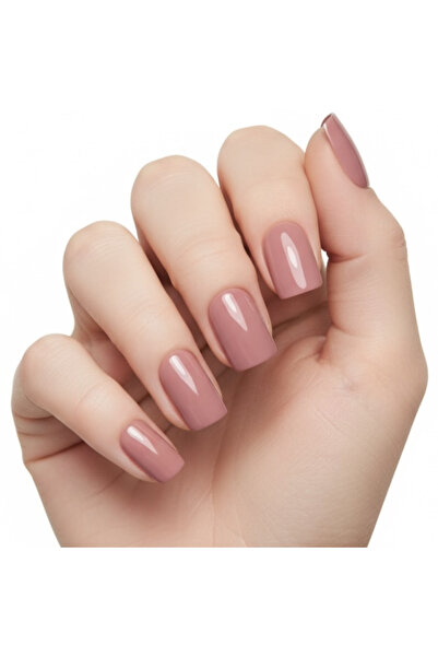 EDA LUXURY BEAUTY 24'lü Natürel Nude Pembe Takma Tırnak Lüks Parlak Doğal Ort...