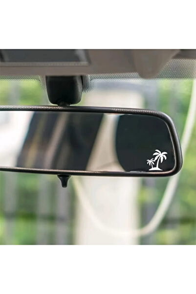 Choice ملصقات بيضاء من 4 قطع بتصميم أشجار النخيل على طراز الشاطئ - مثالية لمر...