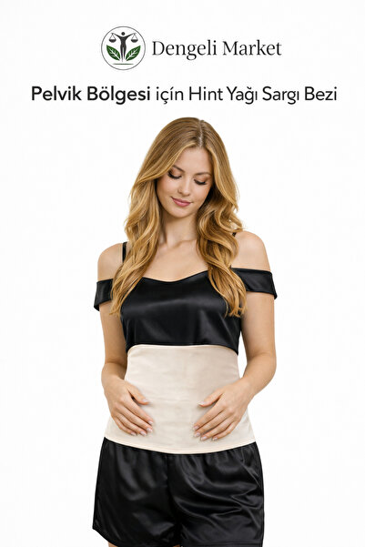 Dengeli Market Pelvik Hint Yağı Sargı Bezi, Pamuklu Yüzey, Rahat Kullanım, Er...