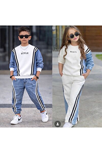 KOKOŞ BEBEK Set combinat cu detalii din denim pentru frați - PREȚ PER BUCATĂ ...