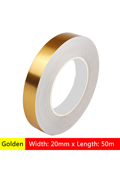 Choice شريط لاصق ذهبي من البوليستر، بطول 50 مترًا (45.7 ياردة)، وعرض 20 ملم (...