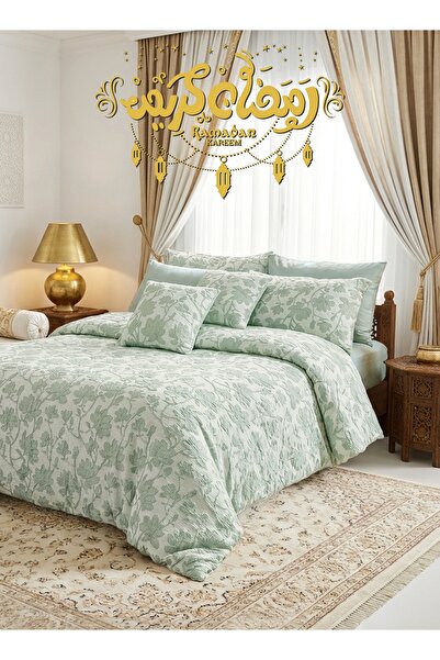 Master Home Textile Polyester Jacquard Comforter Sets, 9Pcs King Size, Fits 2...