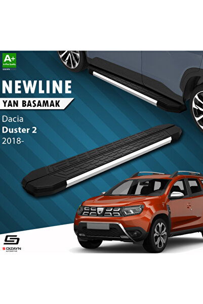 S Dizayn Dacia Duster 2 NewLine Krom Yan Basamak 183 Cm 2018-2023 A+ Kalite D...