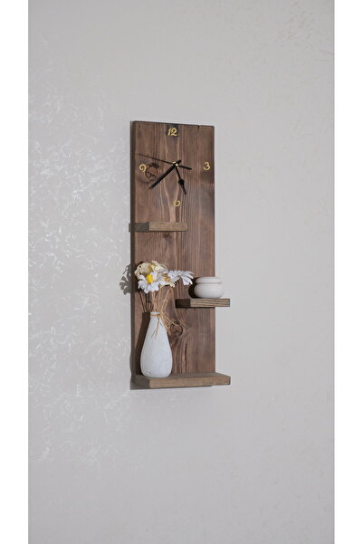 jet ağaç kakan Ahşap Duvar Saati Modern - Koyu Ceviz