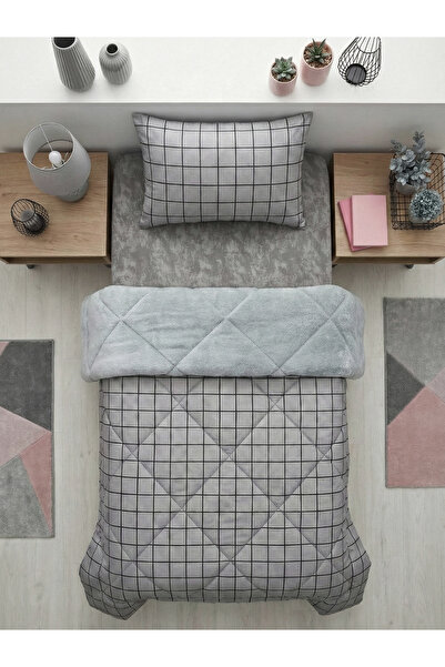 Çetinhome Tek Kişilik Çift Yönlü Welsoft Yorgan Yastık Kılıflı Yumuşak Yüzeyl...