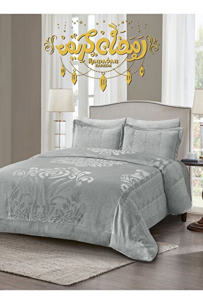 Master Home Textile Velvet Comforter Sets, 5 Pcs Single Size, Fits 120 x 200 ...