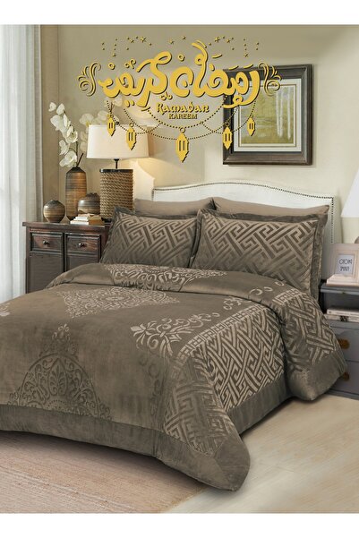 Master Home Textile Velvet Comforter Sets, 5 Pcs Single Size, Fits 120 x 200 ...