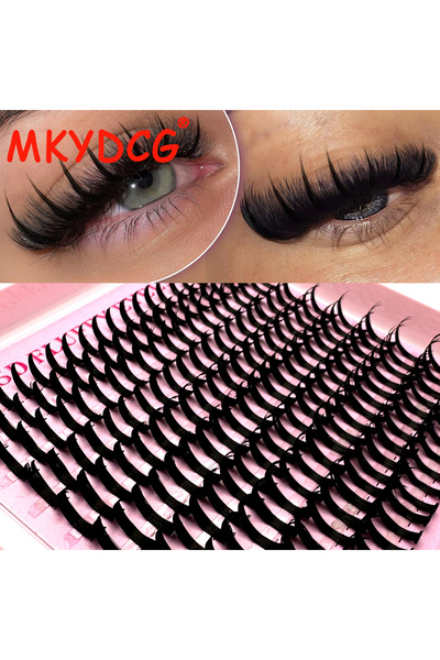 Choice مجموعة رموش كثيفة مدببة جاهزة، رموش فردية، رموش عنقودية، رموش خفيفة