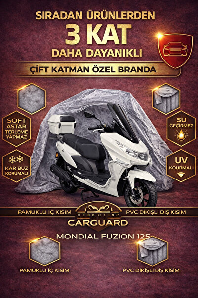 CarGuard Mondial Fuzion (Fusion) 125 Fitilli Motosiklet Brandası Motor Örtüsü...