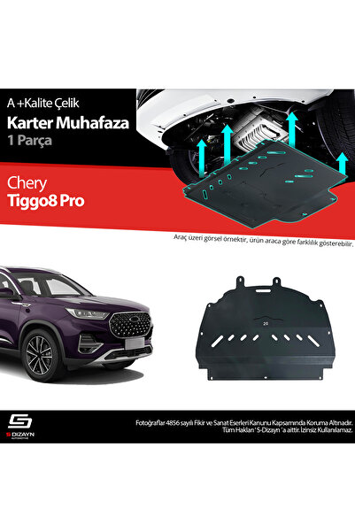 S Dizayn S-Dizayn Chery Tiggo 8 Pro Çelik Karter Muhafaza Koruma 2022 Üzeri A...