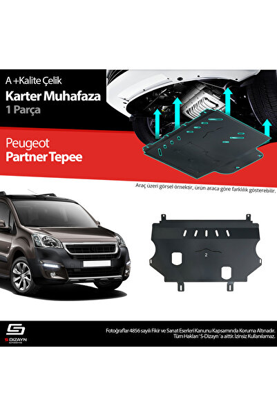 S Dizayn S-Dizayn Peugeot Partner Tepee Çelik Karter Muhafaza Koruma 2008-201...