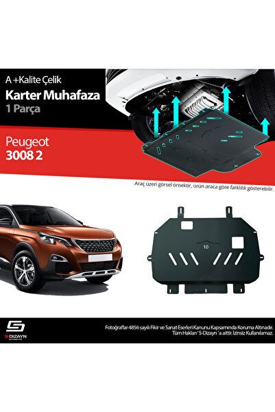 S Dizayn S-Dizayn Peugeot 3008 Çelik Karter Muhafaza Koruma 2016-2023 A+ Kali...