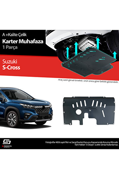 S Dizayn S-Dizayn Suzuki S-Cross Çelik Karter Muhafaza Koruma 2021 Üzeri A+ K...