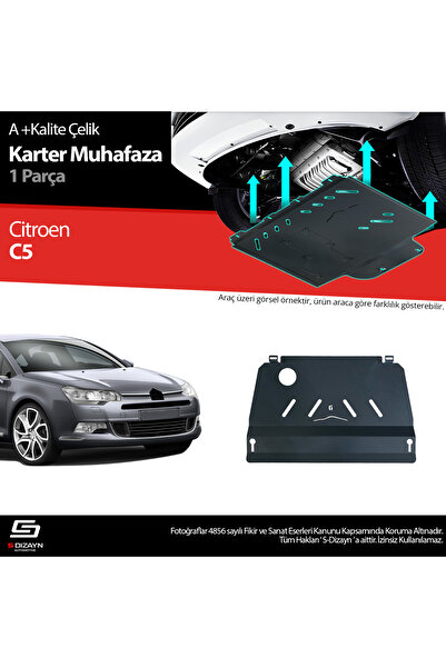 S Dizayn S-Dizayn Citroen C5 1.6 Otomatik Ve Manuel Vites Çelik Karter Muhafa...