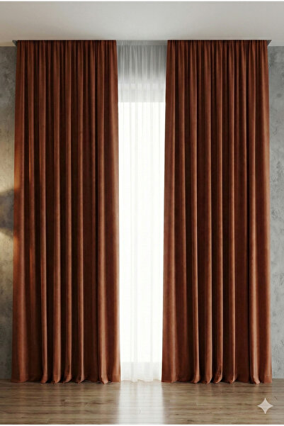 Miabella Home Blackout Perde Fon Perde Karartma Perde Tek Kanat Perde Kornişl...