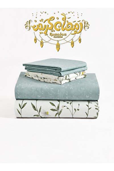 Master Home Textile Cotton Floral Duvet Cover Set, 200TC, King Size 6 Pcs, Zi...