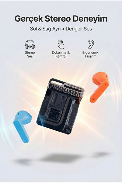 D36 Bluetooth 5.3 Wireless Headset – Colorful Design, With Charging Case, Loud Sound Performance