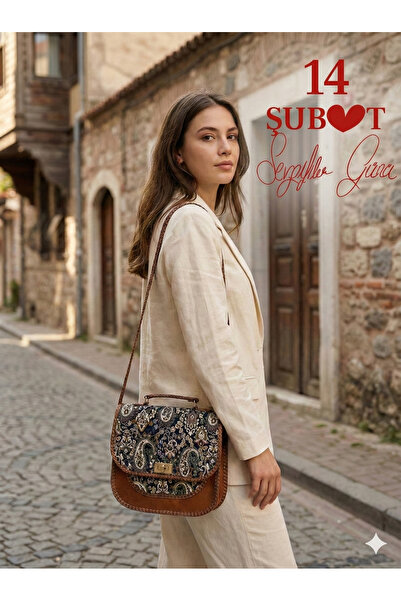 STAMBOUL حقيبة نسائية من التنجيد - هدية عيد الحب مصنوعة يدويًا بنمط الشال